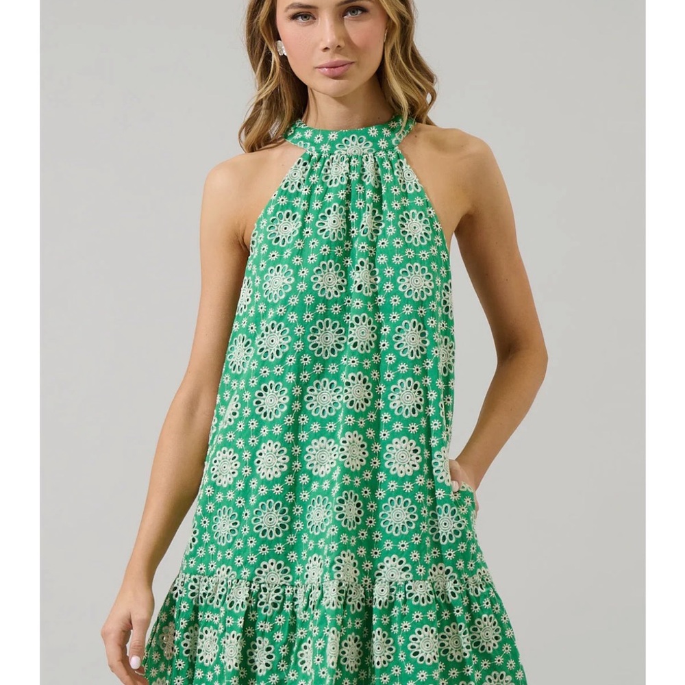 Sugarlips Green Halter Dress
